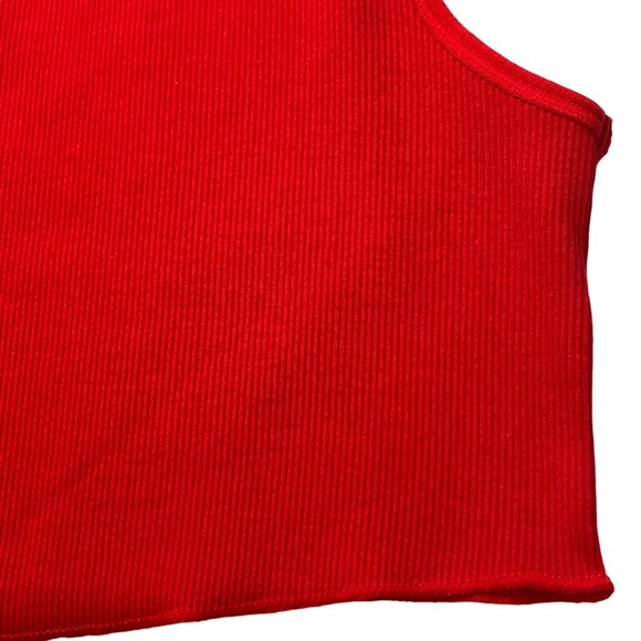 SKIMS Cotton Rib Super Crop Tank Ruby 2X - Picture 5 of 10